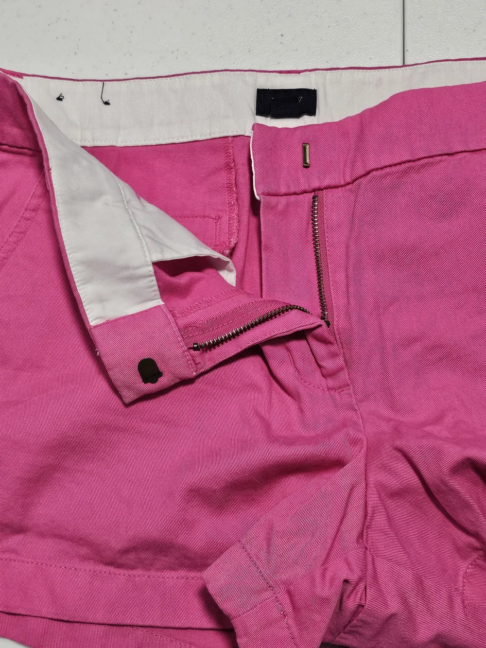 J. Crew Bright Barbie Pink High-Waist Cotton Shorts Size 12